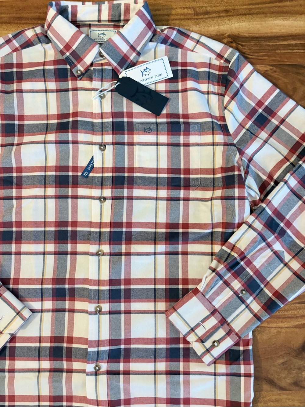 NWT Southern Tide Men’s Washoe Sports Plaid Button Down Shirt Size Large L NEW
